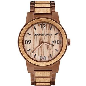 Original Grain Wood Barrel Collection 47MM Analog Watch